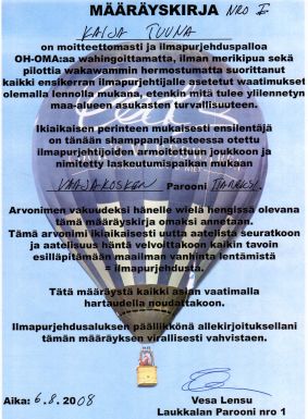 Määräyskirja