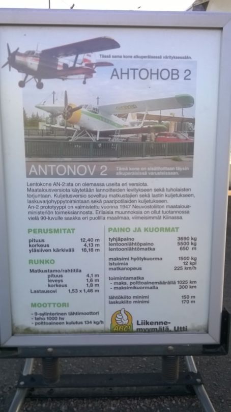 Tietoja koneesta